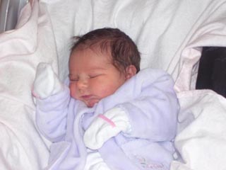 Katie as a newborn